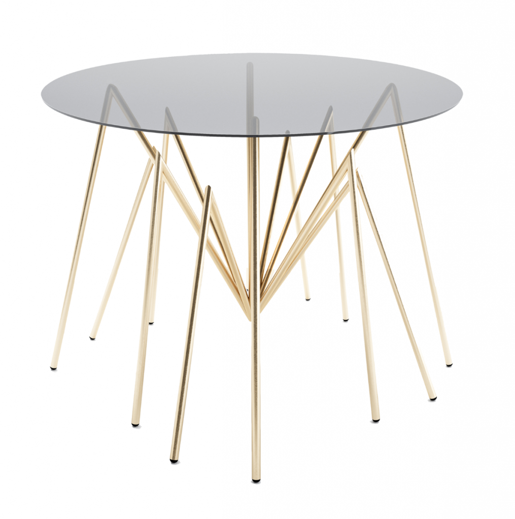 spider table gold plated