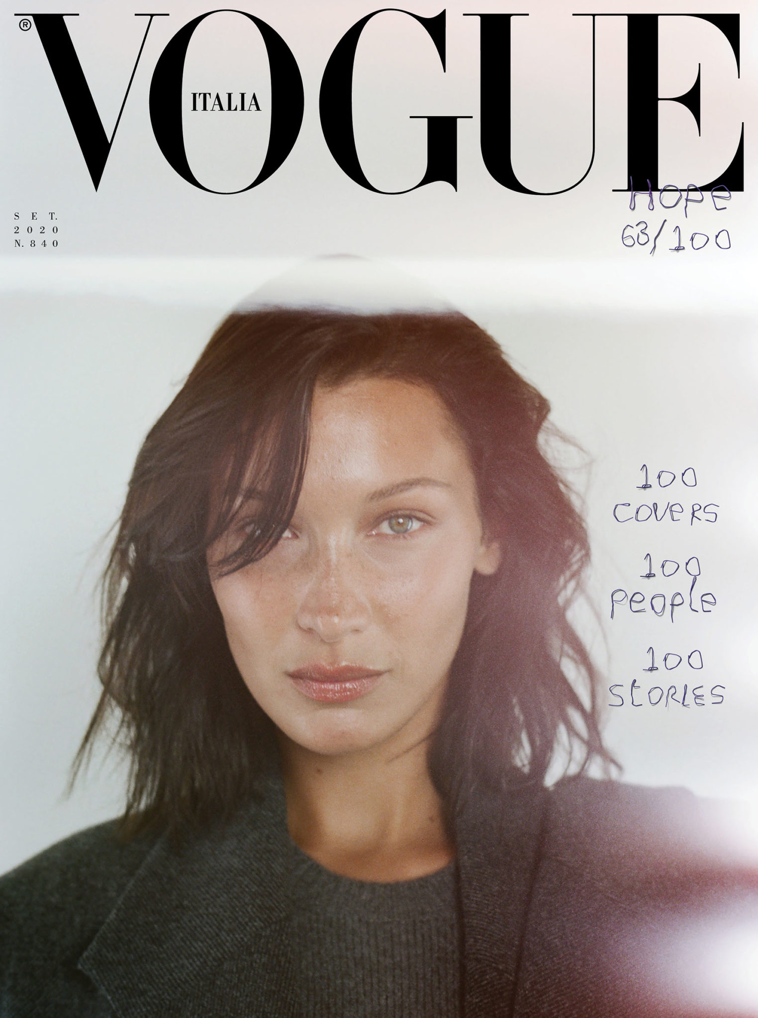In Contrast To Last Edition S White Cover September 2020 Vogue Italia Features 100 People Across
