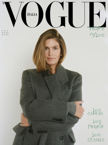 In Contrast To Last Edition S White Cover September 2020 Vogue Italia Features 100 People Across 100 Covers A Shaded View On Fashion