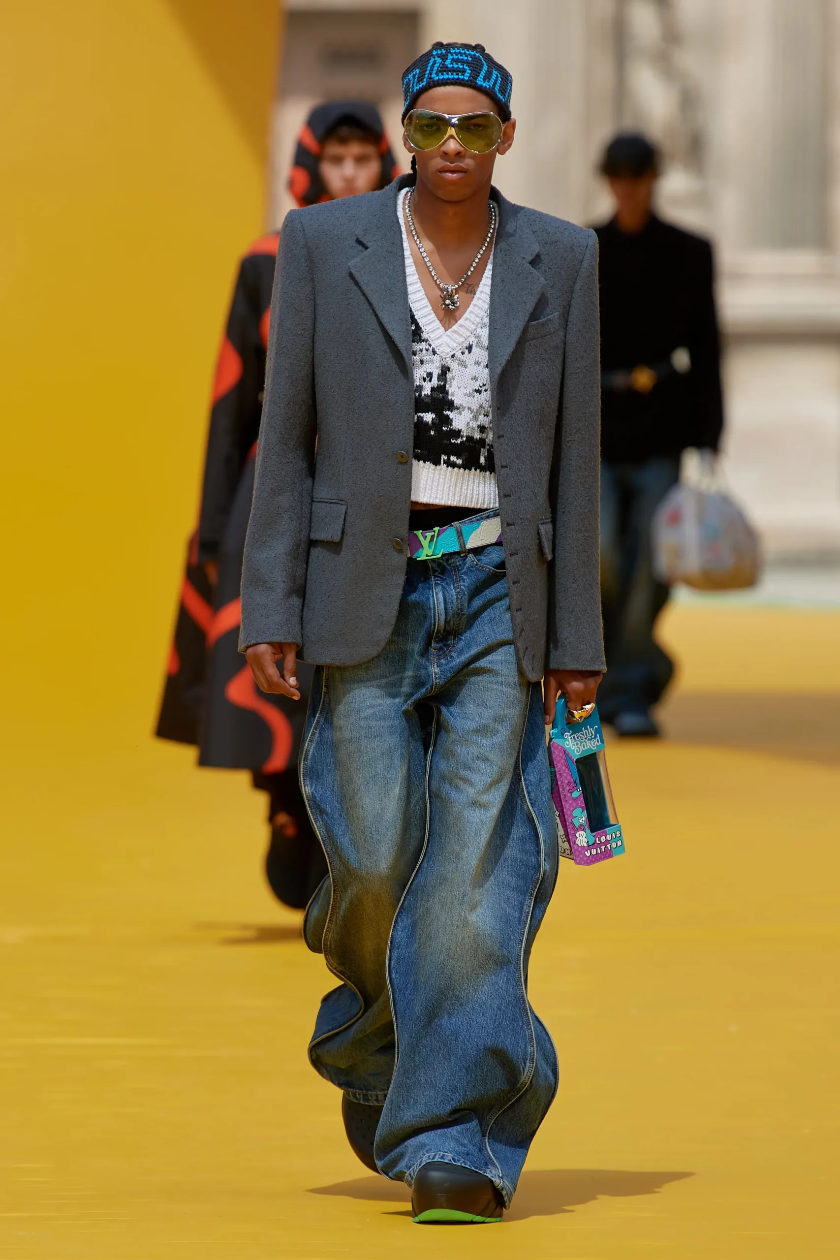 Pharrell Brought a 1M Louis Vuitton Bag to Loewes Fashion Show  Robb  Report