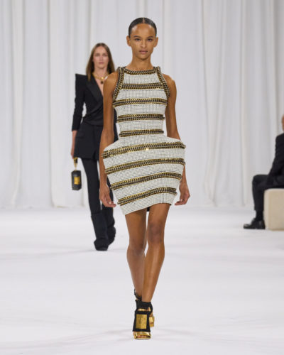 Balmain SS25 runway show during Paris Fashion Week