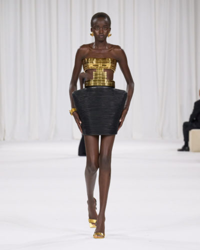 Balmain SS25 runway show during Paris Fashion Week