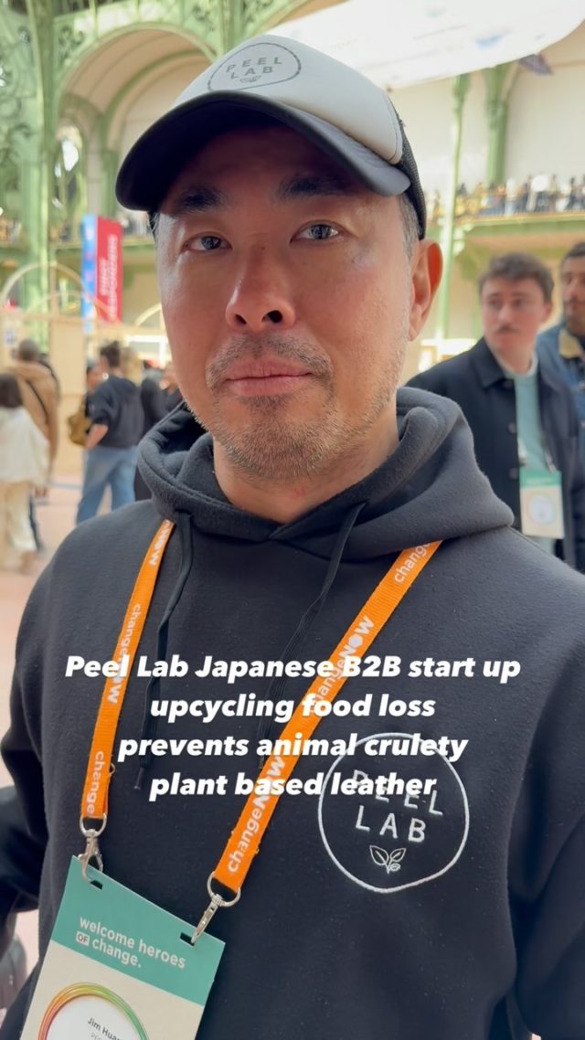 @peel.lab Japanese B2B startup upcycling food loss. plant based leather in 10 years it will go back to the earth #changenow
