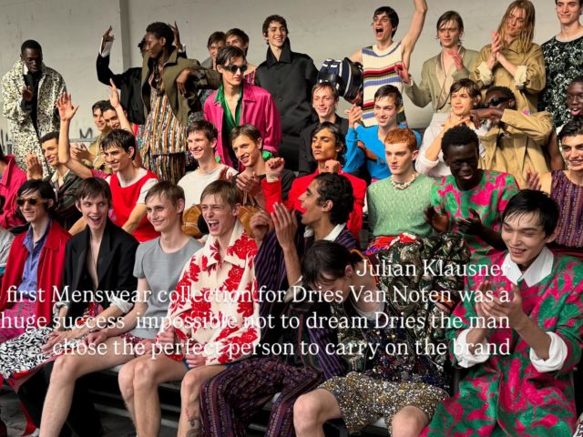A huge success for @julianklausner for his debut #menswear collection for @driesvannoten clothes we can dream about bravo