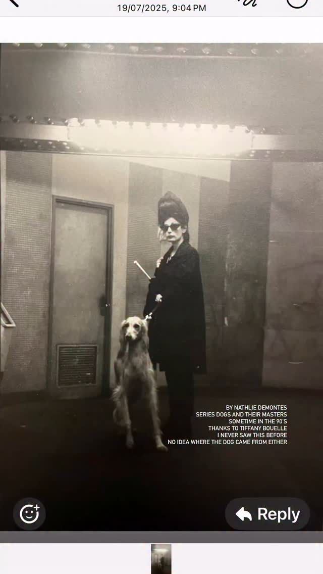 Sometime in the 90's @tiffanybouelle just sent me this photo taken in the #paris  metro for a series on dogs and their masters. I have no idea where that dog came from but one thing is for sure, pretty as she is, she absolutely was never mine.