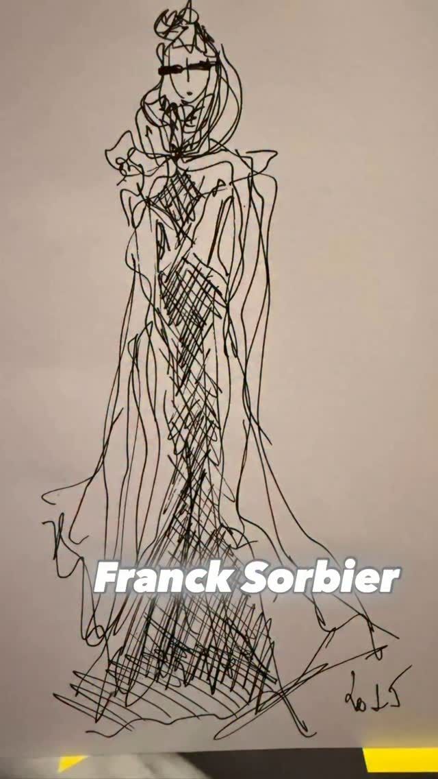 Today I received a lovely handwritten note and this drawing of me. Thank you @francksorbier so elegant. #hautecouture #fashion