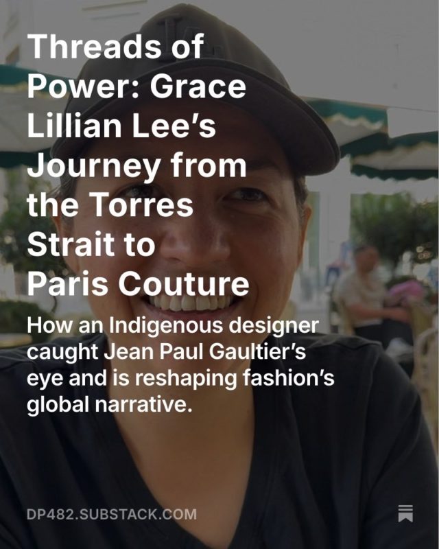 Today on Dp482.substack.com a breakfast chat with @gracelillianlee and how @jeanpaulgaultier discovered her in #australia and her first show in Paris during Haute Couture