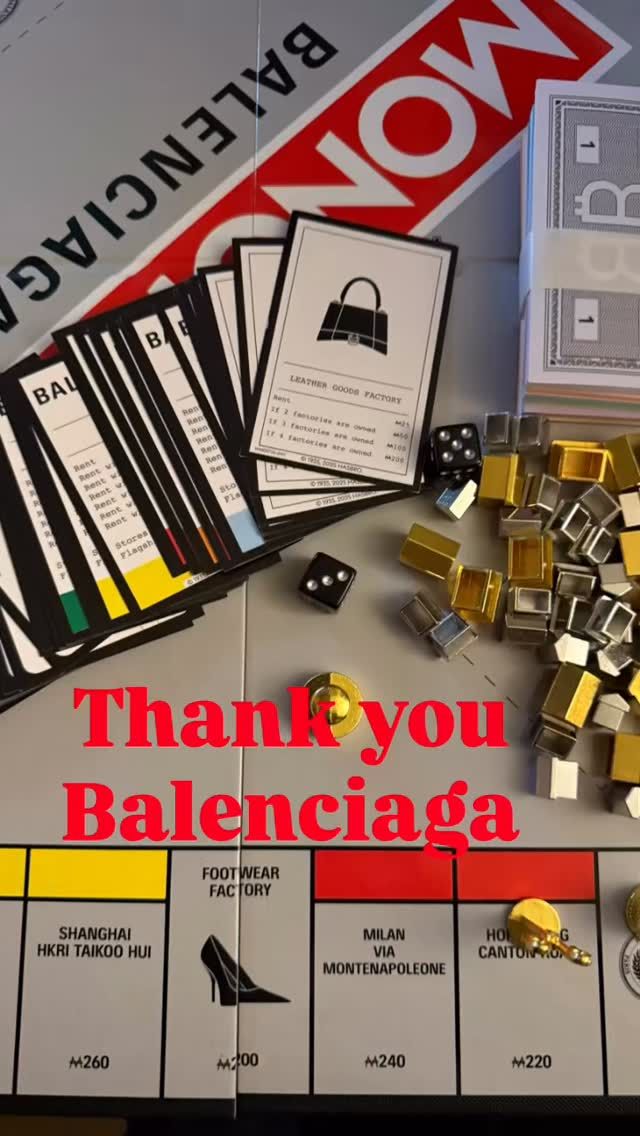So much fun thank you @balenciaga I love how the pieces reflect previous couture invitations. #paris #balenciaga #xmas
