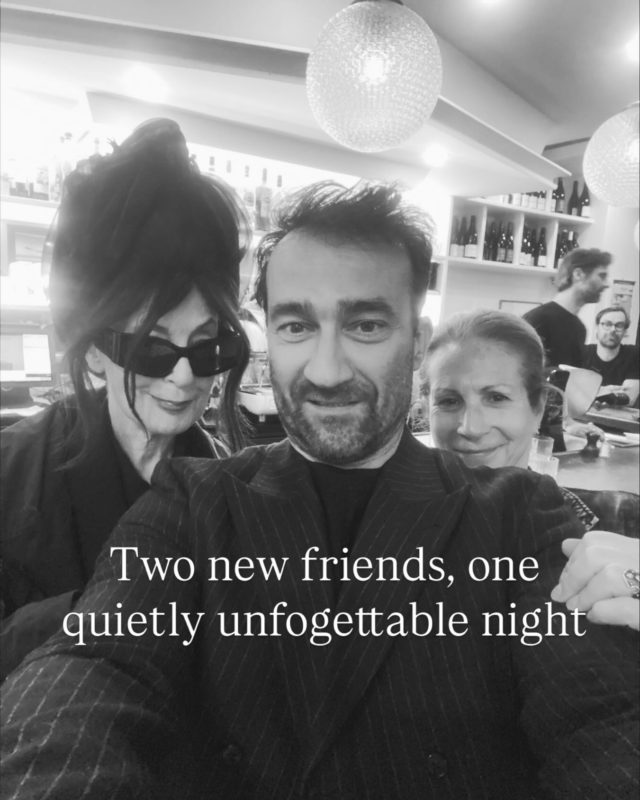 Last night in two faces. So much fun @fatinelayt @plungheretti It is rare to meet two people you feel an instant connection with.