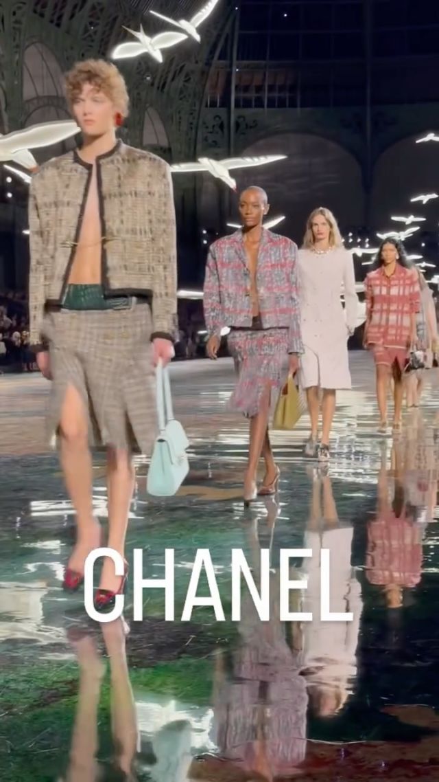 @chanel @parisfashionweek and we saw some skin..It is clear @matthieu_blazy loves women and those shoes..remember his first collection critics complained not enough attention to the shoes...now they must be in paradise.