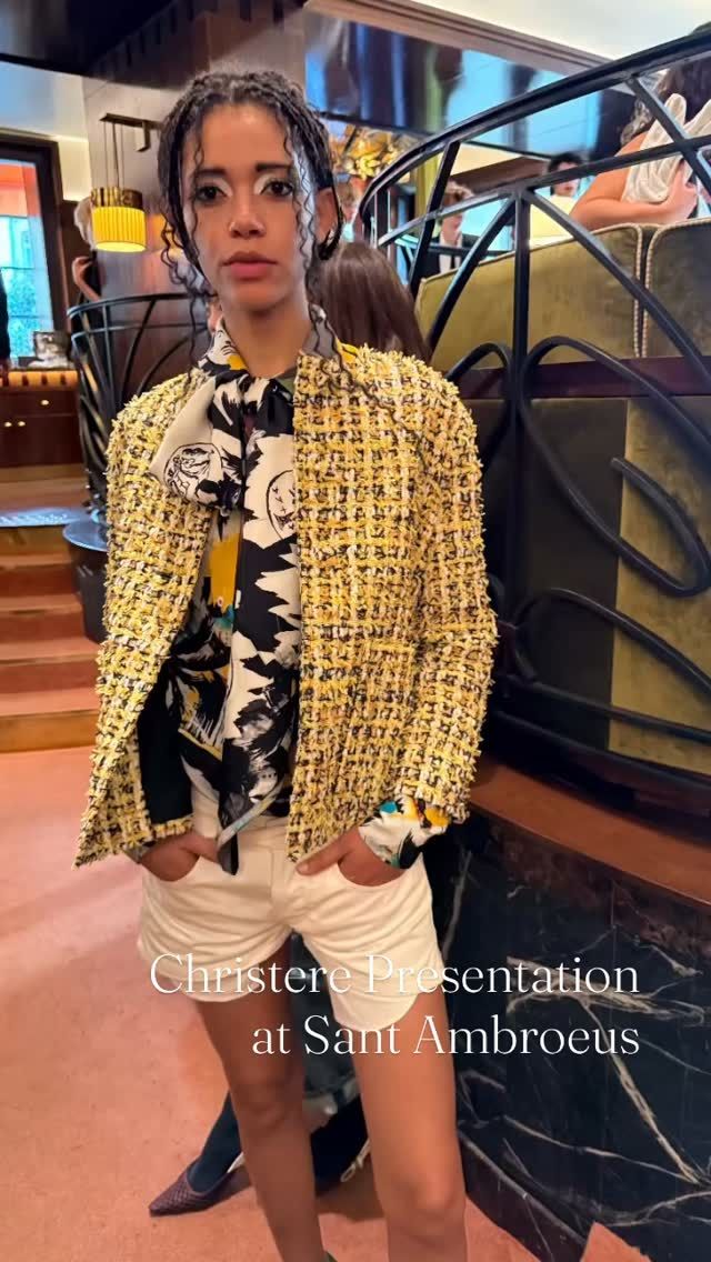 @christere.paris lovely presentation @santambroeus elegant clothes, great models and perfect morning presentation.@laurencekleinknecht
