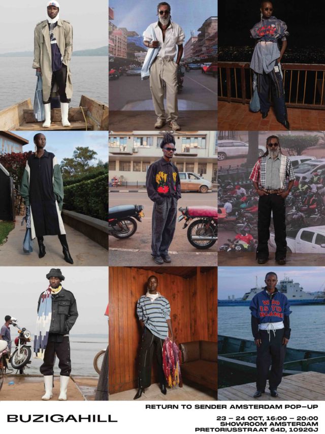 Kampala 🫀 Amsterdam: BUZIGAHILL’s RETURN TO SENDER lands in town for a two-day pop-up 
@buzigahill.official
@showroom_ams

Dates: 23.10/24.10 – 4pm/8pm
Showroom Amsterdam
Pretoriusstraat 64D
1092 GJ Amsterdam

Pop-up selected by @oficina.gabardine X @asvof ✨
📷: © Courtesy of Pr

@buzigahill.official
@showroom_ams

#returntosender #buzigahill #amsterdamshowroom